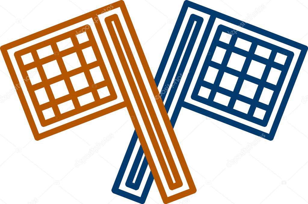 Checkered Flag Icon, Simple Vector Illustration For Web Use