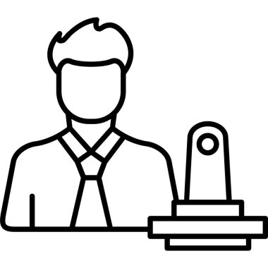 Ofis çalışanının vektör illüstrasyonu