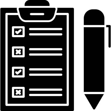 Liste listesi simgesi. Basit resimleme