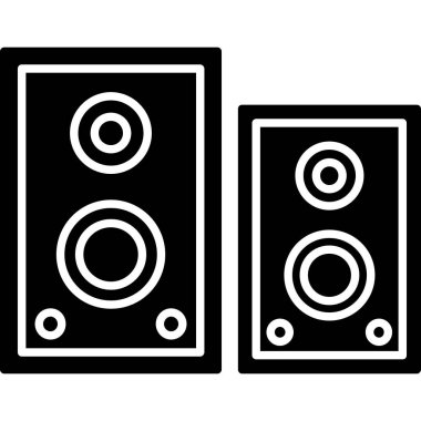 hoparlör simgesi, basit vektör çizim