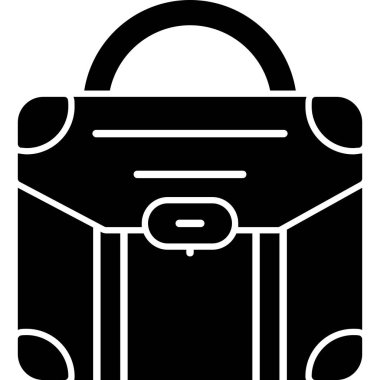 çanta simgesi, basit vektör illüstrasyonu