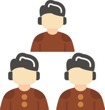 Müşteri hizmetleri ikonu. düz vektör illüstrasyonu