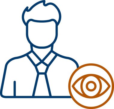 Web Kullanımı için Kullanıcı Görüş Simgesi, Basit Vektör İllüstrasyonu