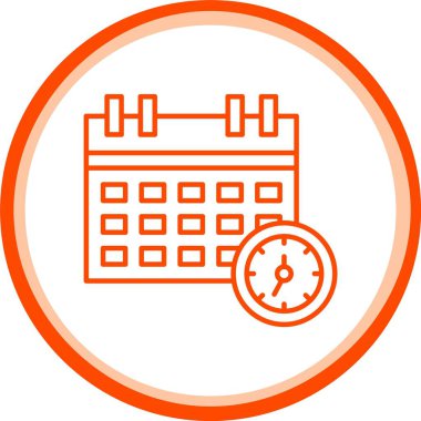 Web Kullanımı için Teslim Tarihi Simgesi, Basit Vektör İllüstrasyonu