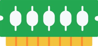 mikrodevre simgesi. düz dizayn edilmiş mikro devre vektör simgesi