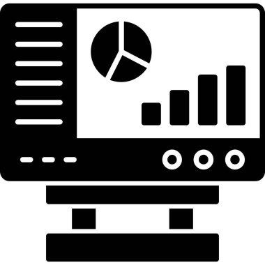 analitik grafik çizelgesi simgesi ana hat biçiminde
