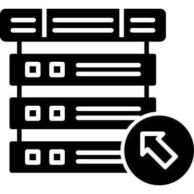 veritabanı sunucu ikonu vektör illüstrasyonu