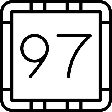 9 numaralı vektör simgesi modern basit vektör çizimi