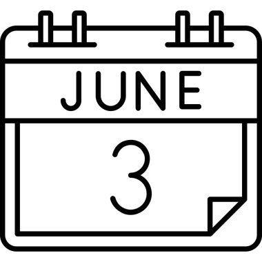 Vektör, logotype cinsinden haziran takvim simgesi