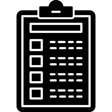 İşaretli simgesi olan pano. vektör illüstrasyonu