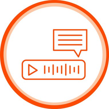 Ses İletisi Simgesi, Web Kullanımı için Basit Vektör İllüstrasyonu
