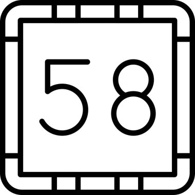 Sekiz numaralı simge, vektör illüstrasyonu