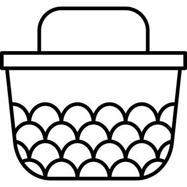 Sepet simgesi, vektör illüstrasyonu