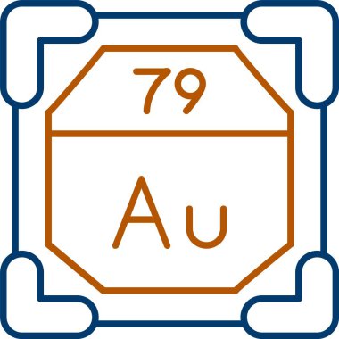 79 Altın Simge, Web Kullanımı için Basit Vektör İllüstrasyonu