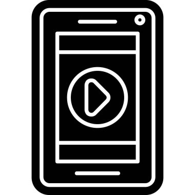 Akıllı telefon simgesi. Web için akıllı telefon vektör simgesinin basit illüstrasyonu