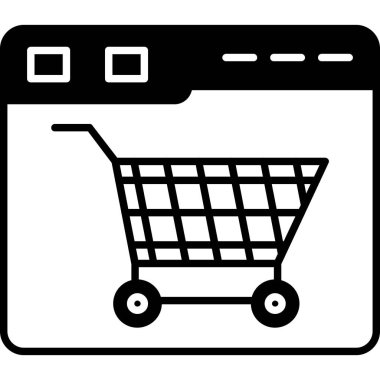 Alışveriş Sepeti simgesini, basit vektör çizim