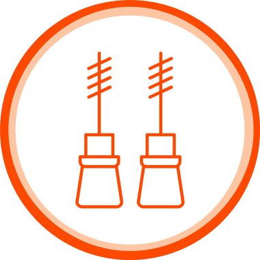 Web Kullanımı için Mascara Simgesi, Basit Vektör İllüstrasyonu