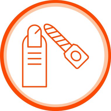 Manikür Simgesi, Web Kullanımı için Basit Vektör İllüstrasyonu