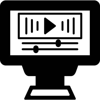 video. Web simgesi basit illüstrasyon