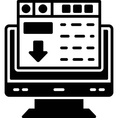 Katı biçimli tarayıcı bilgisayar simgesi