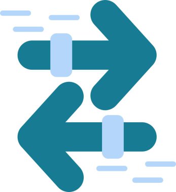 Oklar yönlü yönler simgesi düz biçimli