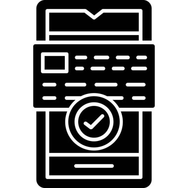 Kontrol listesi simgesi vektör illüstrasyonu