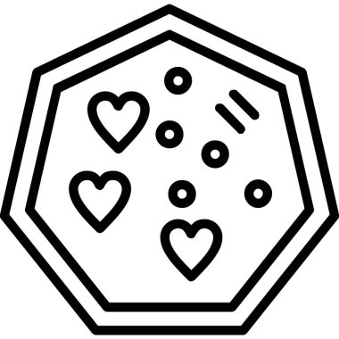 Kalp ikonu vektörü. Aşk işareti. izole edilmiş sınır sembolü çizimi