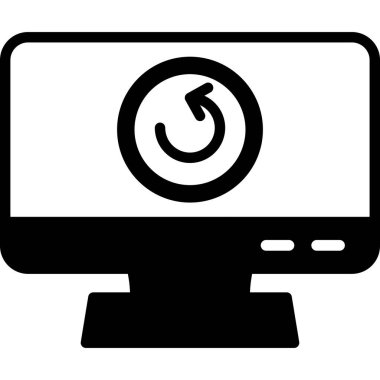 dizüstü bilgisayar. Web simgesi basit tasarım