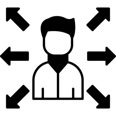 İnsan simgesinin vektör illüstrasyonu