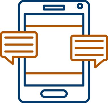 Web Kullanımı için Sohbet Simgesi, Basit Vektör İllüstrasyonu