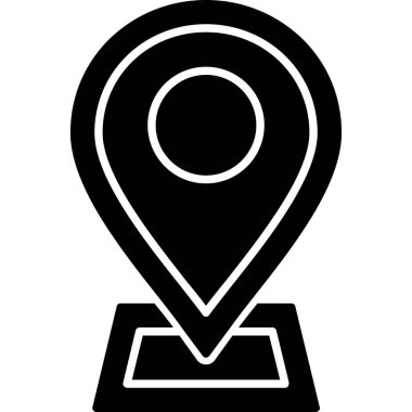 harita pin ikonu vektör illüstrasyonu