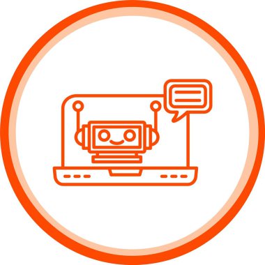 Web Kullanımı için Bot Simgesi, Basit Vektör İllüstrasyonu
