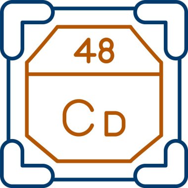 Web Kullanımı için 48 Cadmium Simgesi, Basit Vektör İllüstrasyonu