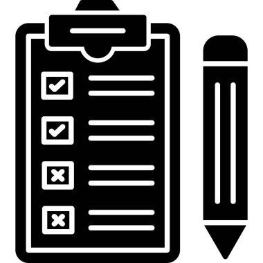 Pano kontrol listesi simgesi, vektör tasarımı