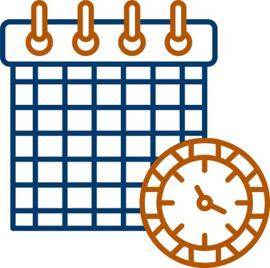 Web Kullanımı için Teslim Tarihi Simgesi, Basit Vektör İllüstrasyonu