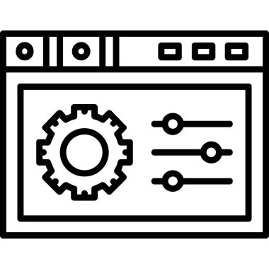 Ayarlama. Web simgesi basit illüstrasyon