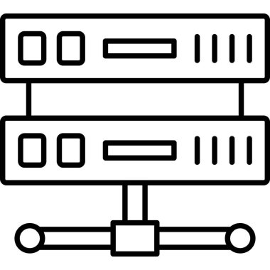 Sunucu Ağı. Basit illüstrasyon