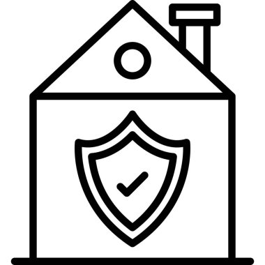 Ev. Web simgesi basit illüstrasyon