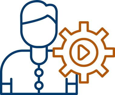 Web Kullanımı için Yönetim Simgesi, Basit Vektör İllüstrasyonu