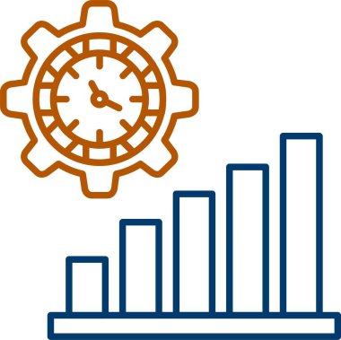 Web Kullanımı için Verimlilik Simgesi, Basit Vektör İllüstrasyonu