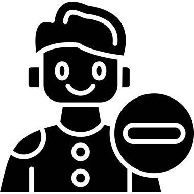 Beyzbol kasklı bir adamın vektör çizimi