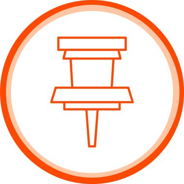 Web kullanımı için Pin Simgesi, Basit Vektör İllüstrasyonuna bas