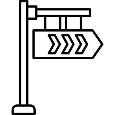 Yol bariyeri simgesi. Beyaz arkaplanda izole edilmiş web tasarımı için ana yol bariyer vektör simgesi