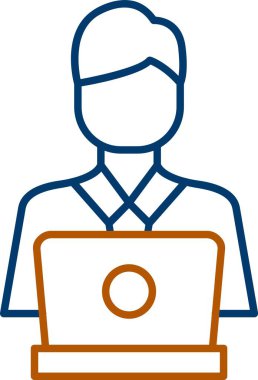 Web Kullanımı için Kişi Simgesi, Basit Vektör İllüstrasyonu