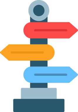 Yol işaretinin bir simgesinin vektör çizimi