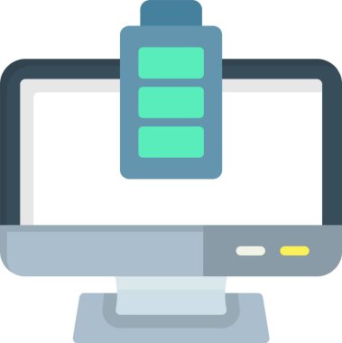 pil şarj simgesi doldurulmuş dış hat biçimi