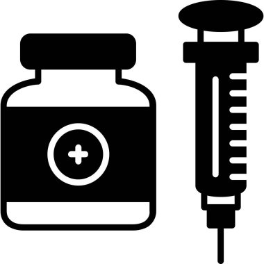 tıbbi şişe ikonu vektör illüstrasyonu