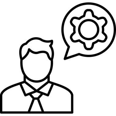 Müdür bey. Web simgesi basit illüstrasyon