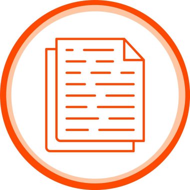 Web Kullanımı için Belge Simgesi, Basit Vektör İllüstrasyonu