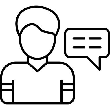 konuşma balonu simgesi, vektör illüstrasyonu